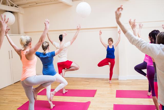 Group of people performing gyan mudra yoga exercise - Download Free Stock Photos Pikwizard.com