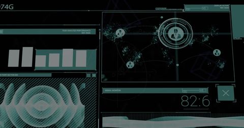 Global Data Network with Advanced Technology Interfaces - Download Free Stock Images Pikwizard.com