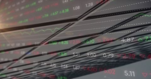 Abstract Stock Market Simulated Digital Display