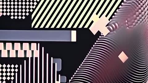 Abstract Geometric Animation with Futuristic Patterns