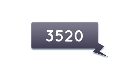 Speech Bubble with Counting Digits on White Background - Download Free Stock Images Pikwizard.com