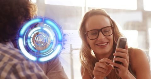 Futuristic Social Media Interaction Concept with Holographic Interface