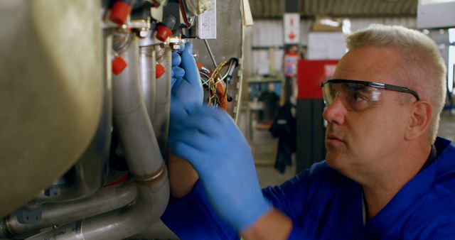 Professional Mechanic Fixing Engine in Workshop - Download Free Stock Images Pikwizard.com