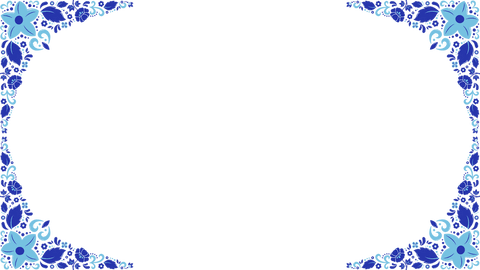 Elaborate Blue Floral Transparent Background Frame Design - Download Free Stock Videos Pikwizard.com