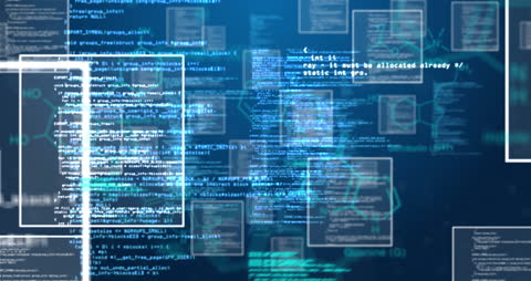 Animated Data Processing and Technology Background
