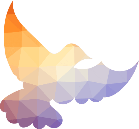 colorful geometric dove silhouette with transparent background - Download Free Stock Videos Pikwizard.com