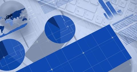 Abstract Data Analytics and Technology Concept on Workplace - Download Free Stock Images Pikwizard.com