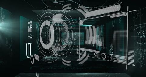 Advanced Computer Interface with Mathematical Equations - Download Free Stock Images Pikwizard.com