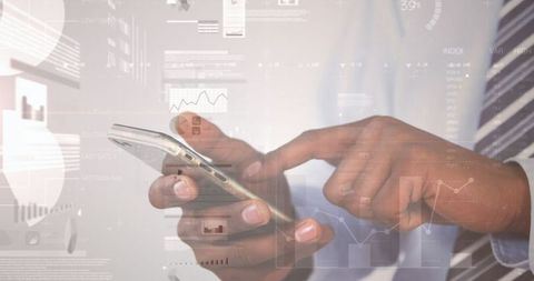 Businessman Engaged in Data Analysis on Smartphone - Download Free Stock Images Pikwizard.com
