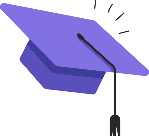 stylized purple graduation cap on transparent background - Download Free Stock Videos Pikwizard.com
