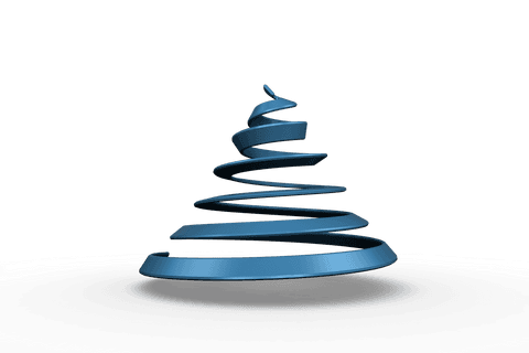christmas spiral decoration isolated on transparent background - Download Free Stock Videos Pikwizard.com