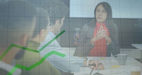 business team analyzing performance figures in modern office - Download Free Stock Images Pikwizard.com