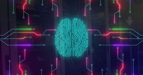 Digital Brain Concept Over Data Servers in a Secure Network Environment - Download Free Stock Images Pikwizard.com