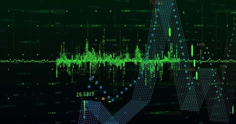 Financial Data Visualization with Digital Pulse and Charts - Download Free Stock Images Pikwizard.com