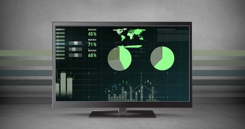 Digital Dashboard with Analytical Data Display - Download Free Stock Images Pikwizard.com