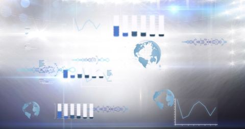 Abstract Data Visualization with Global Network Connections - Download Free Stock Images Pikwizard.com
