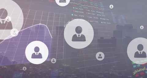 Digital Cityscape with Data Visualization Elements