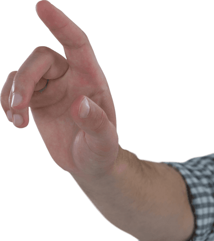 close-up of transparent pointing hand gesture - Download Free Stock Videos Pikwizard.com