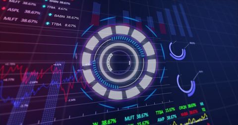 Futuristic Data Analysis with Rotating Scanner - Download Free Stock Images Pikwizard.com