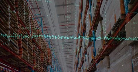 Smart Warehouse Automation with Digital Overlay - Download Free Stock Images Pikwizard.com