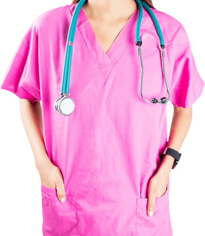 Transparent UniformConcept: Nurse in Pink Scrubs with Stethoscope - Download Free Stock Videos Pikwizard.com