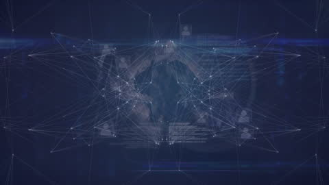 Abstract Globe with Digital Network Connections and Data