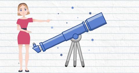 Woman Explaining Telescope Concept for Mentoring Month Celebration - Download Free Stock Images Pikwizard.com