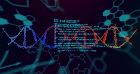 Digital Representation of DNA with Scientific Data on Screen - Download Free Stock Images Pikwizard.com