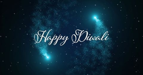 Happy Diwali Wishes with Shooting Stars on Starry Background - Download Free Stock Images Pikwizard.com
