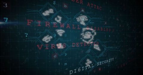 Cybersecurity Threat Alerts on Digital Interface - Download Free Stock Images Pikwizard.com