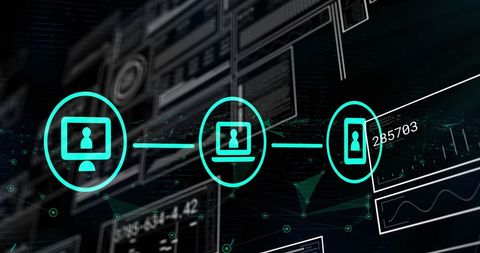 Futuristic Digital Interface with Fading Media Icons - Download Free Stock Images Pikwizard.com