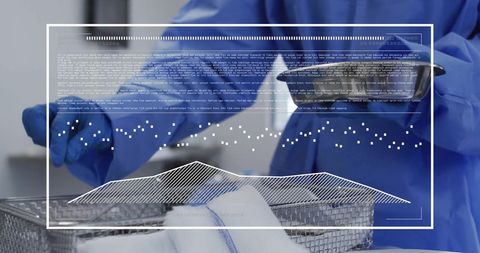 Futuristic Surgery with Digital Interface and Data Overlays