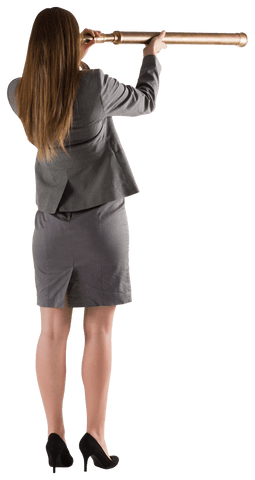 transparent view: businesswoman exploring with telescope - Download Free Stock Videos Pikwizard.com