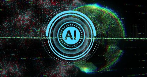 Futuristic AI Interface with Data-Driven Global Network - Download Free Stock Images Pikwizard.com