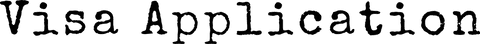 Visa application text black transparent background