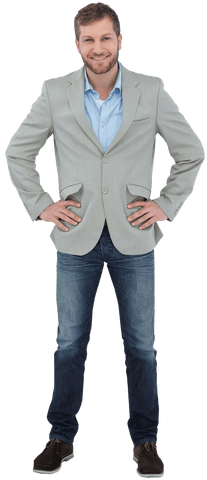 Confident Young Professional in Casual Business Outfit on Transparent Background - Download Free Stock Videos Pikwizard.com