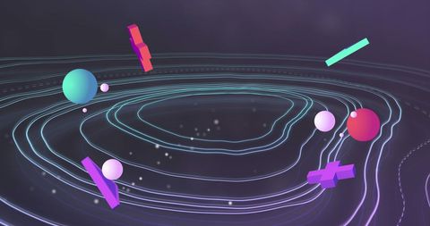 Abstract Motion Shapes on Dynamic Digital Interface - Download Free Stock Images Pikwizard.com