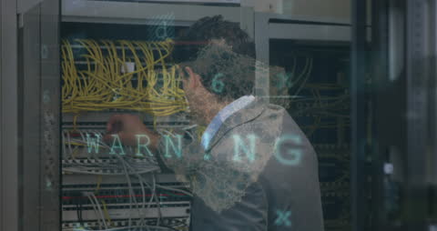 Cybersecurity Threat Concept with Network Engineer