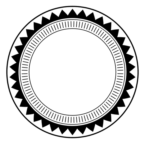 Abstract black shapes with copy space on transparent background