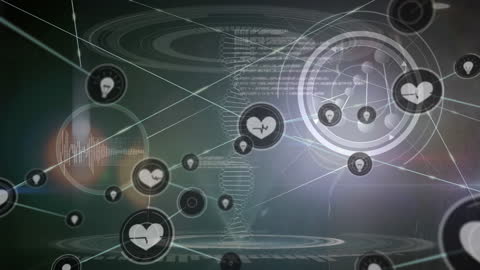 Futuristic Digital Connections Network Interface