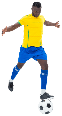 African American Soccer Player Kicking Ball on Transparent Background - Download Free Stock Videos Pikwizard.com