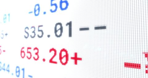 Dynamic Stock Market Display with Changing Numbers - Download Free Stock Images Pikwizard.com