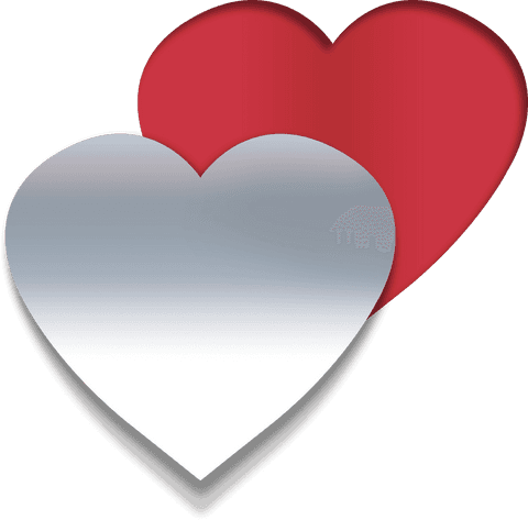 Red and Silver Hearts on Transparent Background - Download Free Stock Videos Pikwizard.com