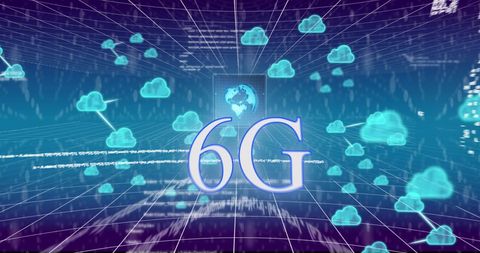 6G Technology with Cloud Icons and Digital Interface - Download Free Stock Images Pikwizard.com