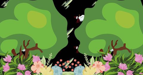 Nature collides with space exploration in creative digital art