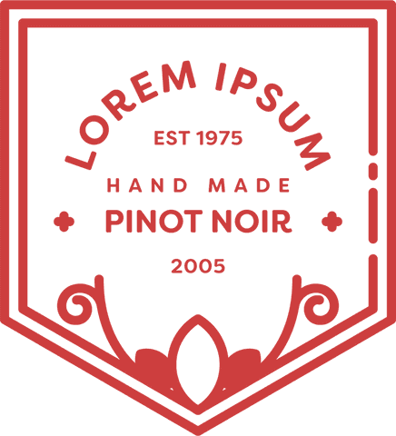 Red Handmade Pinot Noir Sign Transparent Vector - Download Free Stock Videos Pikwizard.com