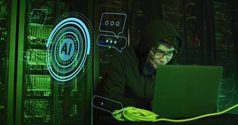 IT Professional Analyzing AI Data by Computer Servers - Download Free Stock Images Pikwizard.com