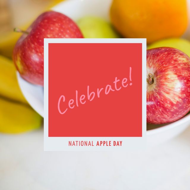 National Apple Day Celebration with Fresh Apples - Download Free Stock Templates Pikwizard.com