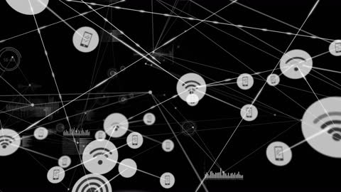 Abstract Connectivity and Technology Concept with Network Lines