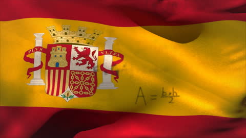 Spanish Flag with Mathematics Formula Highlight